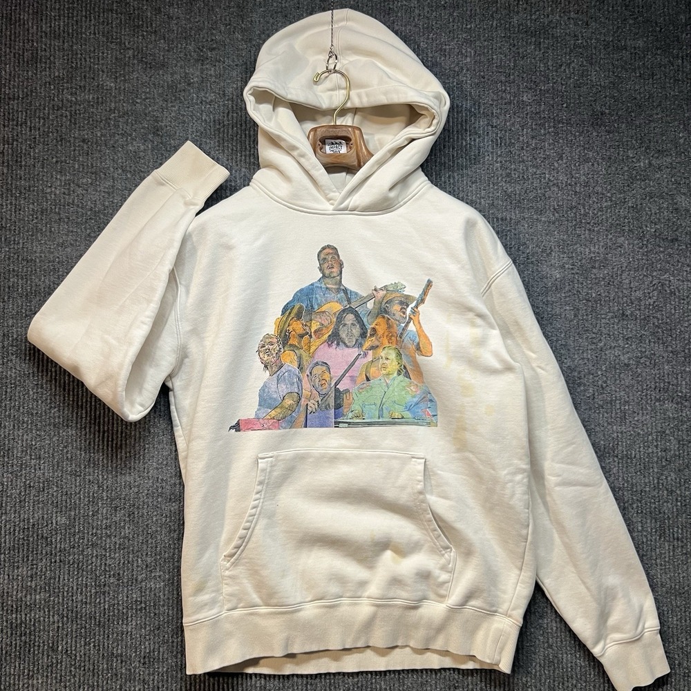 Zach Bryan Quitting Time 2024 Tour Thick Heavy Hoodie Official Merch Mens Size L